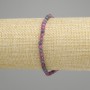 Bracelet Sapphire Ruby faceted bead, diameter 4mm +/-, length 18cm +/- stretch