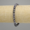 Sapphire bracelet faceted bead, diameter 6mm±, length 18cm ± stretch