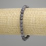 Sapphire bracelet faceted bead, diameter 6mm±, length 18cm ± stretch