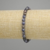 Sapphire bracelet, faceted bead, diameter 6 mm +/-, length 18 cm +/- stretch