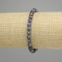 Sapphire bracelet, faceted bead, diameter 6 mm +/-, length 18 cm +/- stretch