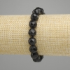 Turmaline bracelet, faceted round bead, diameter 10 mm ±, length 18 cm ±, stretch