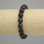 Turmaline bracelet, faceted round bead, diameter 10 mm ±, length 18 cm ±, stretch