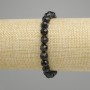 Turmaline bracelet faceted round bead, diameter 7.5 mm ±, length 18 cm ± stretch