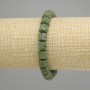 Lava bracelet cylinder, diameter 8×8mm+-green color, length 18cm +-stretch