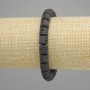 Lava bracelet cylinder, diameter 8×8 mm +- color black, length 18 cm +- stretch
