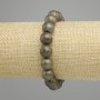 Pyrite bracelet smooth bead, diameter 10.5 mm ±, length 18 cm ± stretch