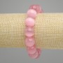 Bracelet pink Cat’s Eye smooth round bead, diameter 13.5mm±, length 18cm± stretch