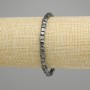 Hematite bracelet faceted cube 4×4mm ±, length 18cm ± stretch