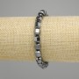 Hematite bracelet faceted 8x7mm +- , length 18cm +- stretch