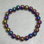Hematite bracelet smooth bead 8mm+-, length 18cm +- stretch