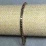 Hematite bracelet cube, diameter 4×4mm ± color gold, length 18cm ± stretch
