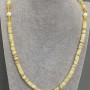 Long necklace with scapharca shell Scapharca rondelle 6x2mm+- Czech crystal faceted bead 8mm, length 90cm +