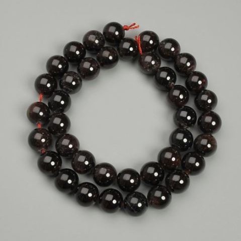 Garnet beads, round bead, diameter 9.5 mm ±, length 39 cm ±