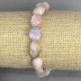 Morganite bracelet, tumbled, diameter 12-18x9-10 mm ±, length 18 cm ± stretch