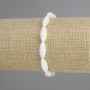 Mother-of-pearl bracelet seed shape, diameter 15×6mm +/-, length 18cm +/-, stretch