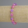 Bracelet Tourmaline faceted seed bead, diameter 10x9mm± seed beads 3mm±, length 18cm± stretch