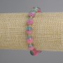 Turmaline bracelet faceted grain, bead diameter 10x9mm+- bead 3mm+-, length 18cm+- stretch