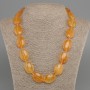 Necklace Citrine oval, diameter 25x18mm +/-, length 50cm +/-, with clasp