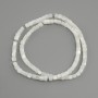 Mother-of-pearl beads cube, diameter 4×4 mm ±, length 39 cm ± on a thread
