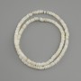 Mother-of-pearl (Abalone) beads Scapharca rondelle, diameter 4x1.5–2mm ±, length 38cm ± on a string