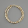 Abalone shell beads Scapharca rondelle, diameter 4x1, 5-2 mm±, length 38 cm± on a thread