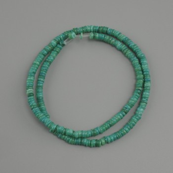 Abalone mother-of-pearl beads Scapharca rondelle, diameter 4x1, 5-2mm ±, length 38cm ± on a line