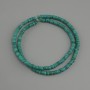 Abalone shell beads Scapharca rondelle, diameter 4x1, 5-2 mm+-, length 38 cm+/- on a string