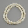 Abalone shell beads Scapharca rondelle, diameter 6x1, 5-2mm+- , length 39cm+- on a thread