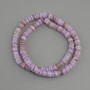 Shell beads Scapharca rondelle, diameter 6×1, 5–2mm ±, length 39cm ± on a string
