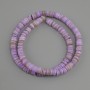 Abalone shell beads Scapharca rondelle, diameter 6x1, 5-2mm +- , length 39cm +- on a thread