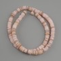 Abalone shell beads Scapharca rondelle, diameter 6x1, 5-2mm+-, length 39cm+- on a string