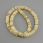 Abalone shell beads Scapharca rondelle, diameter 8x1.5-2 mm±, length 39 cm± on a line