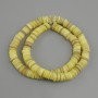 Shell beads Scapharca rondelle, diameter 8x1, 5-2 mm +/-, length 38 cm +/- on fishing line