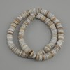 Scapharca shell beads Scarpharca rondelle, diameter 8x1, 5-2 mm +/-, length 38 cm +/- on a string