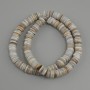 Scapharca shell beads Scarpharca rondelle, diameter 8x1, 5-2 mm +/-, length 38 cm +/- on a string