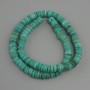 Shell beads Scapharca rondelle, diameter 8x1.5–2 mm+- , length 39 cm+- on fishing line