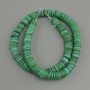 Abalone shell beads Scapharca rondelle, diameter 8×1, 5–2 mm ±, length 38 cm ± on a nylon thread