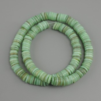 Shell beads Scapharka rondelle, diameter 8x1, 5-2 mm+-, length 38 cm+- on a string