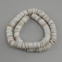 Beads made of Scapharca shell (Scapharca) rondelle, diameter 10x1, 5-2mm+-, length 39cm+- on a fishing line