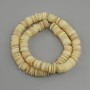 Shell beads Scapharca rondelle, diameter 10×1, 5-2 mm ±, length 39 cm ± on a thread