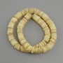 Scapharca shell beads Scapharca rondelle, diameter 10x1.5–2mm±, length 39cm± on a string