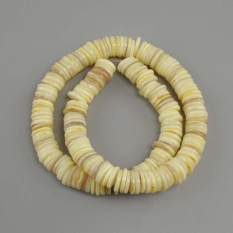 Scapharca shell beads (Scapharca) rondelle, diameter 10×1, 5-2mm±, length 39cm± on a string