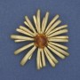 Flower Brooch 65mm+- gold-tone metal