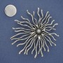 Magnetic brooch Flower 75mm ± silver-colored metal