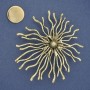 Magnetic brooch Flower 75mm +- gold-tone metal