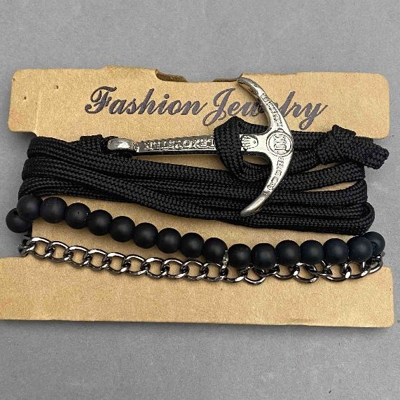 Men's Bracelet Triple Anchor, length 20 cm+