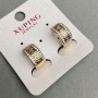 Xuping earrings white rhinestones 15x8mm+- gold plating 18K