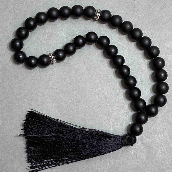 Prayer beads Shungite 33 beads, diameter 8mm+