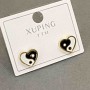 Xuping stud earrings heart, diameter 10×9 mm +- 18K gold plating